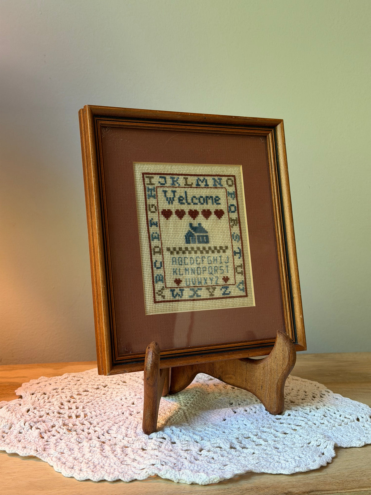 Vintage Wooden Plate Stand
