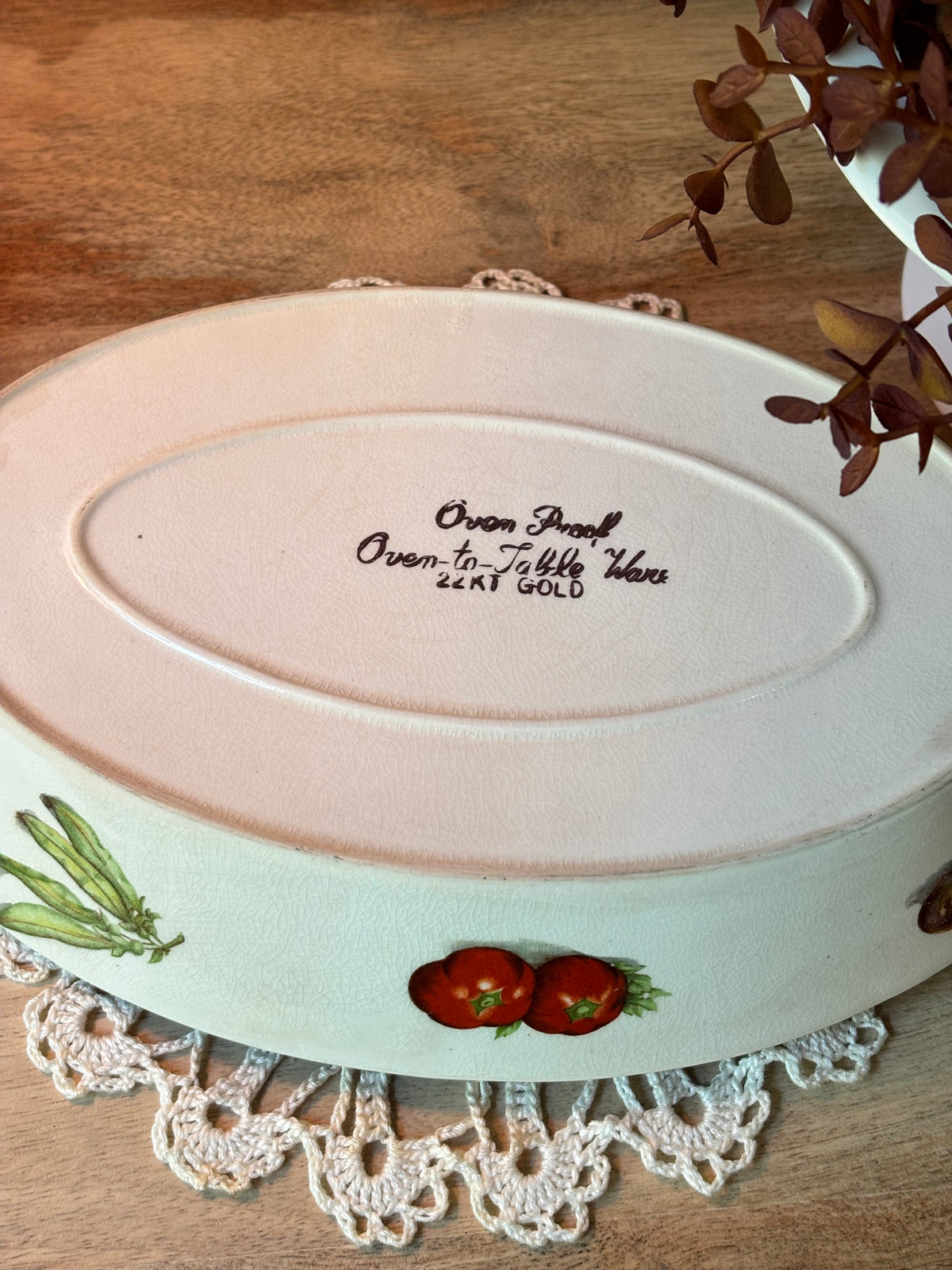 Vegetable Print Casserole Dish