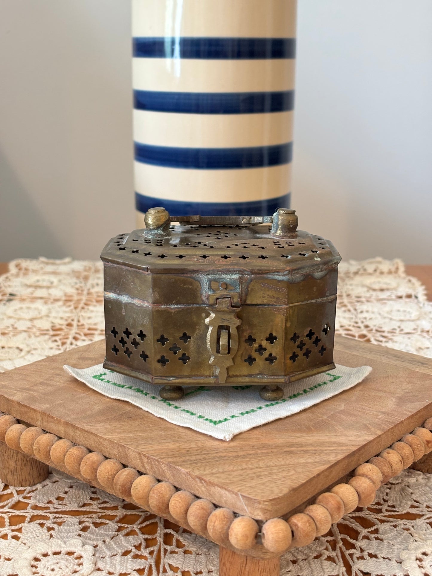Vintage Brass Trinket Box