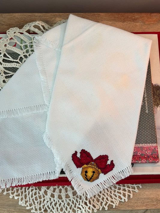 Bell Cross Stitch Tea Towel