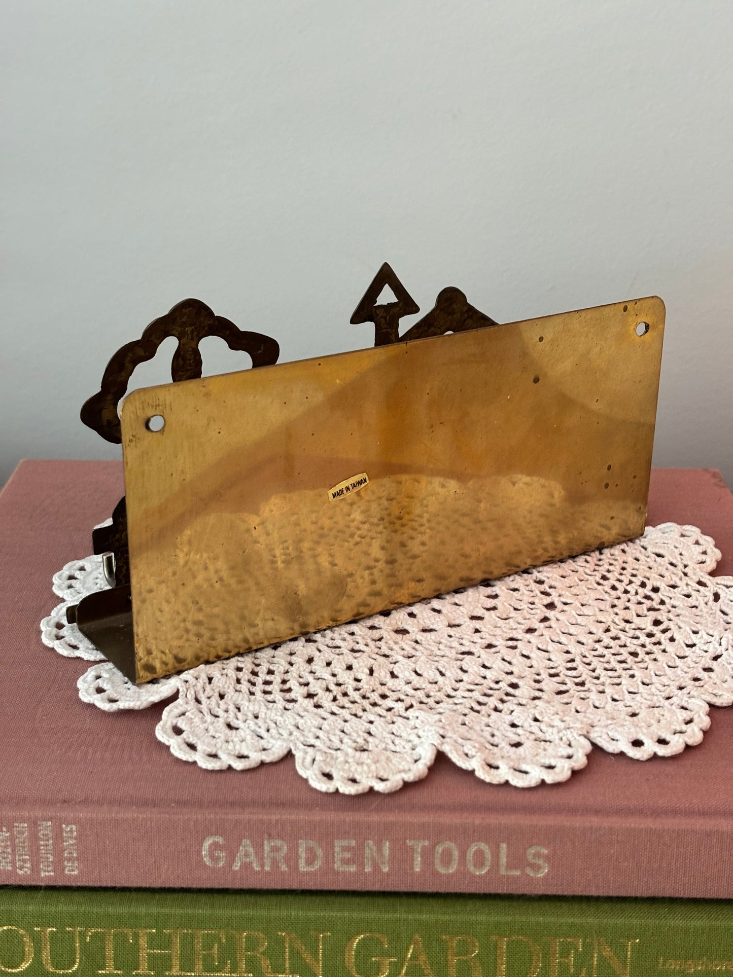 Brass Key & Mail Holder