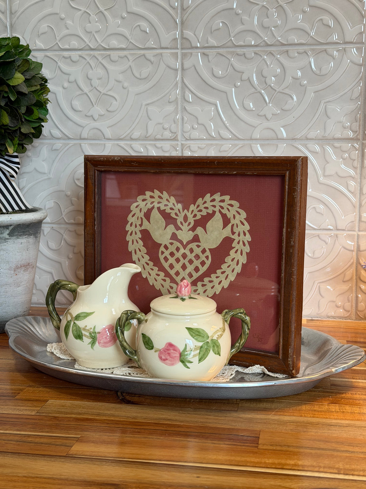 Franciscan Desert Rose Cream & Sugar Set