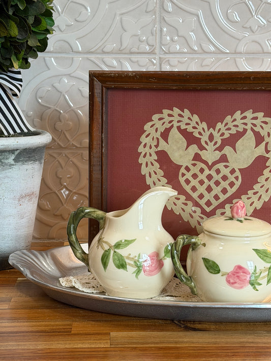 Heart and Dove Framed Paper Cutout