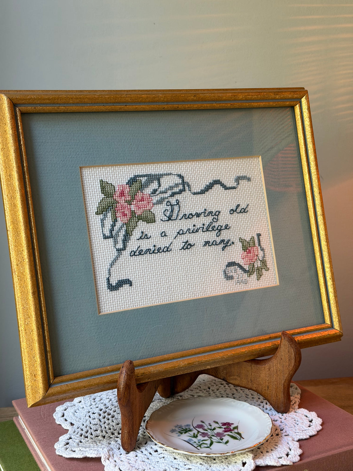 Growing Old is a Privilege Framed Cross Stitch