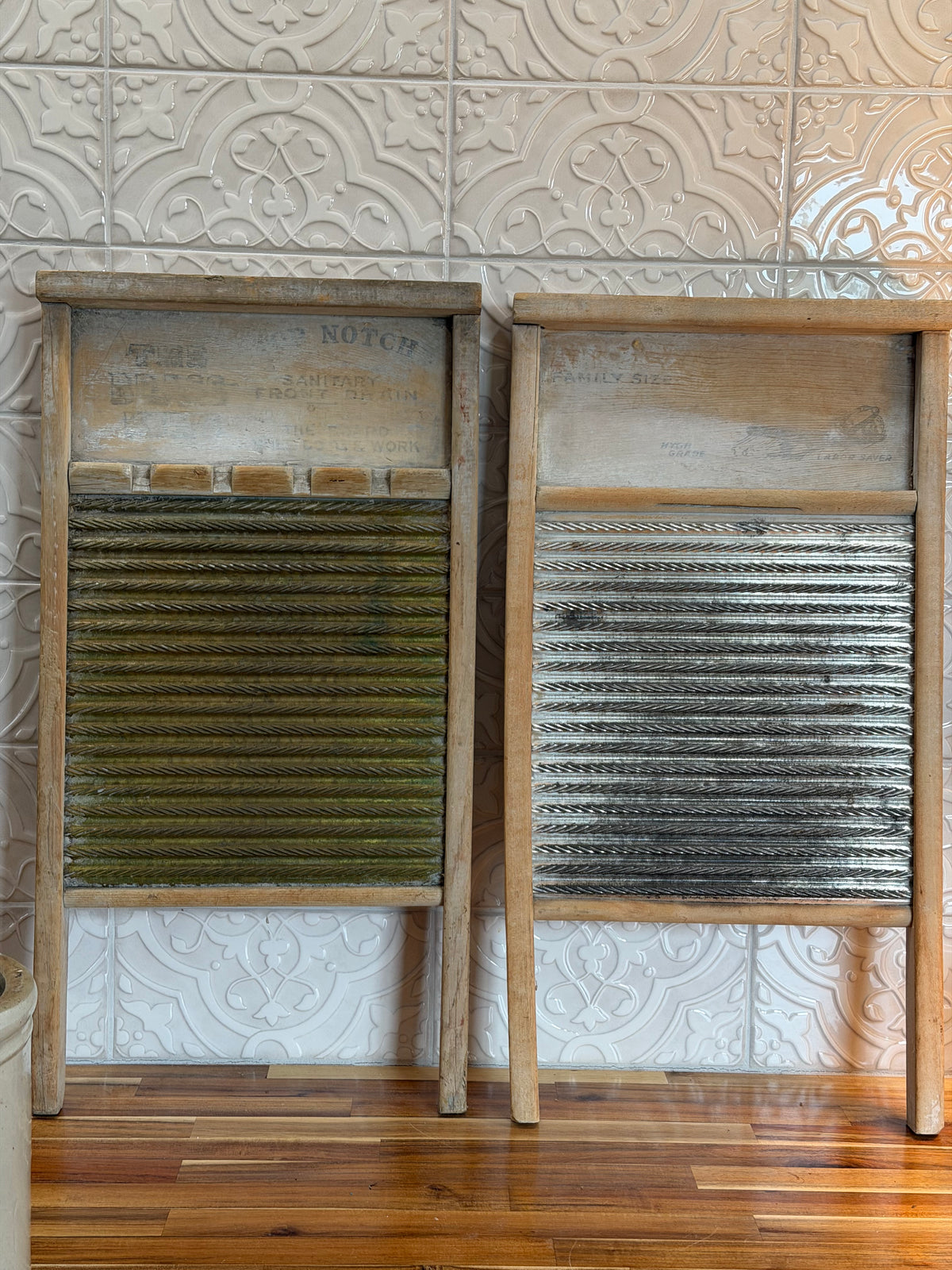 Vintage Flyer Silver Washboard