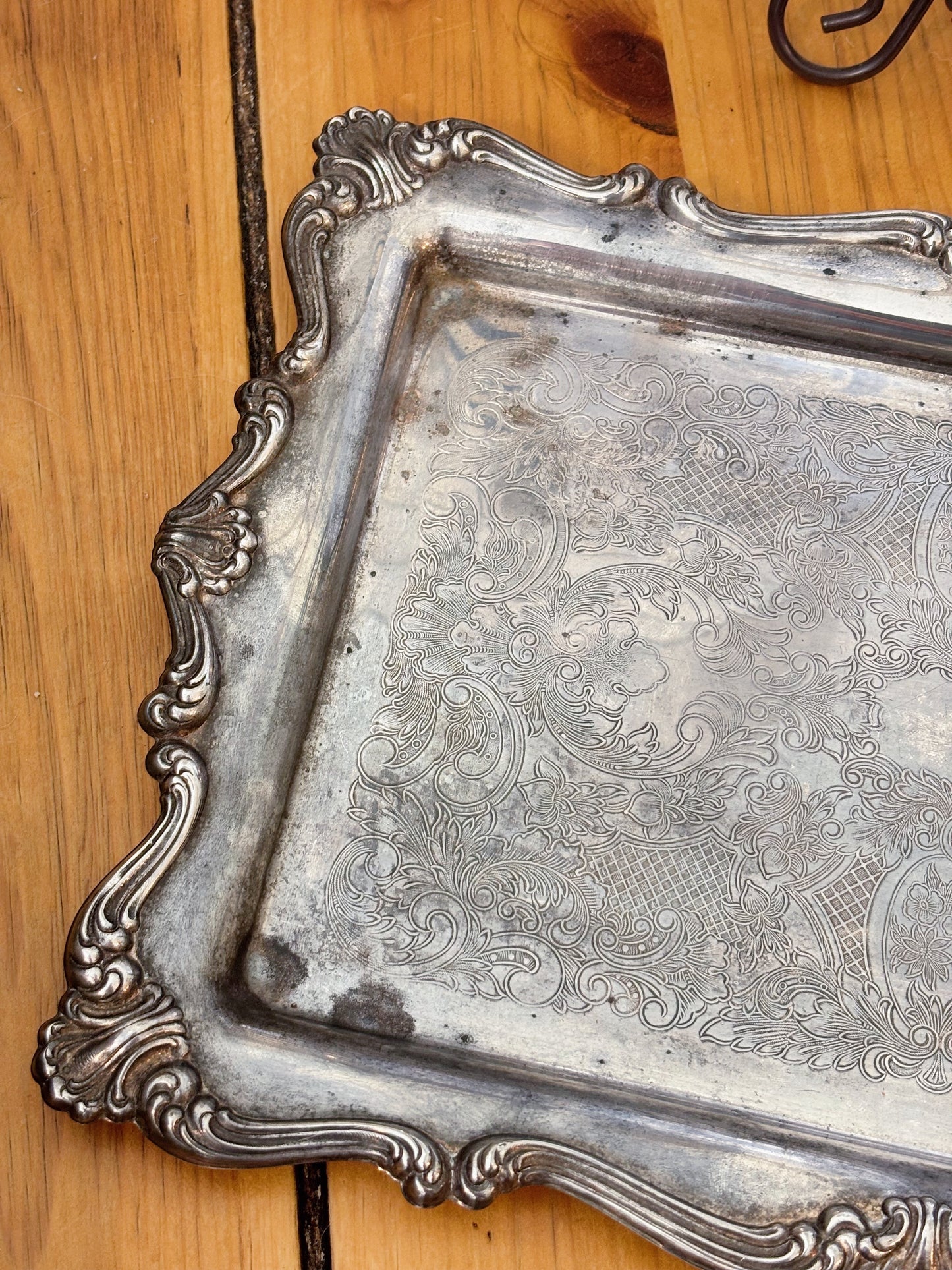 Vintage Oneida Rectangle Silver Plate Tray