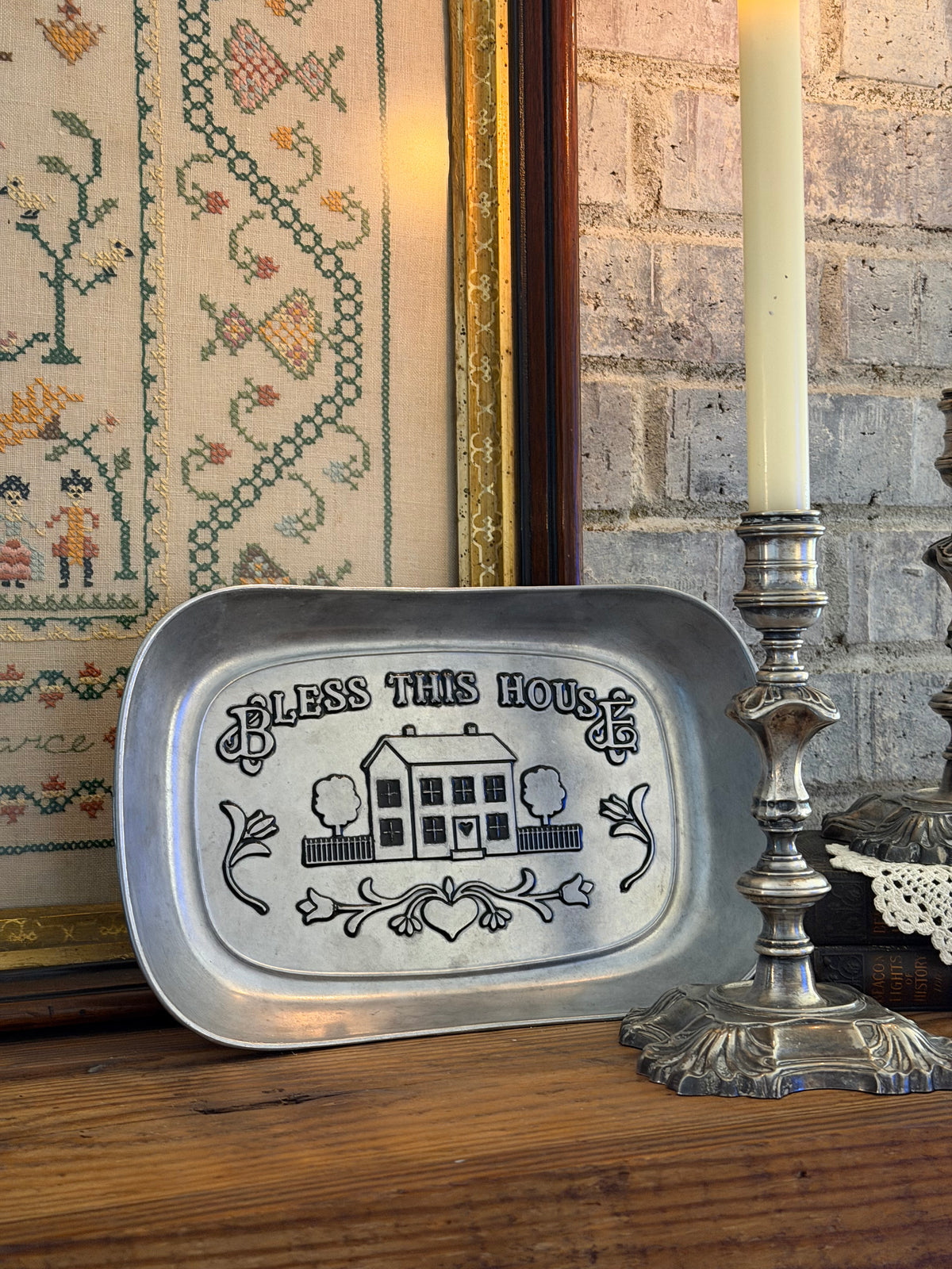 Bless This House Pewter Tray