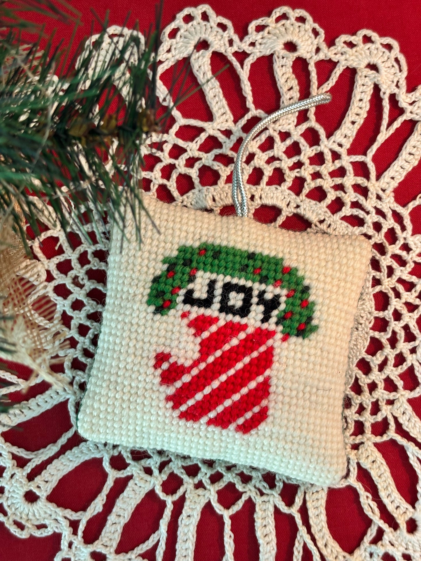 Vintage Needlepoint Ornaments