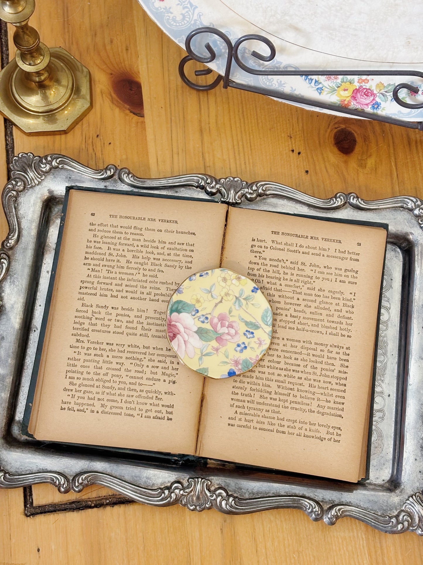 Vintage Mini Yellow Floral Butter Pat