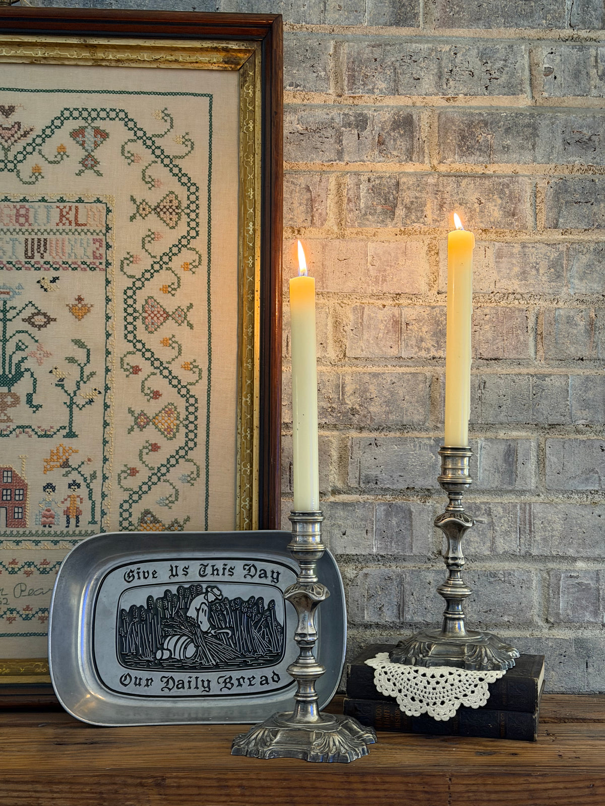 Give Us This Day our Daily Bread Pewter Tray