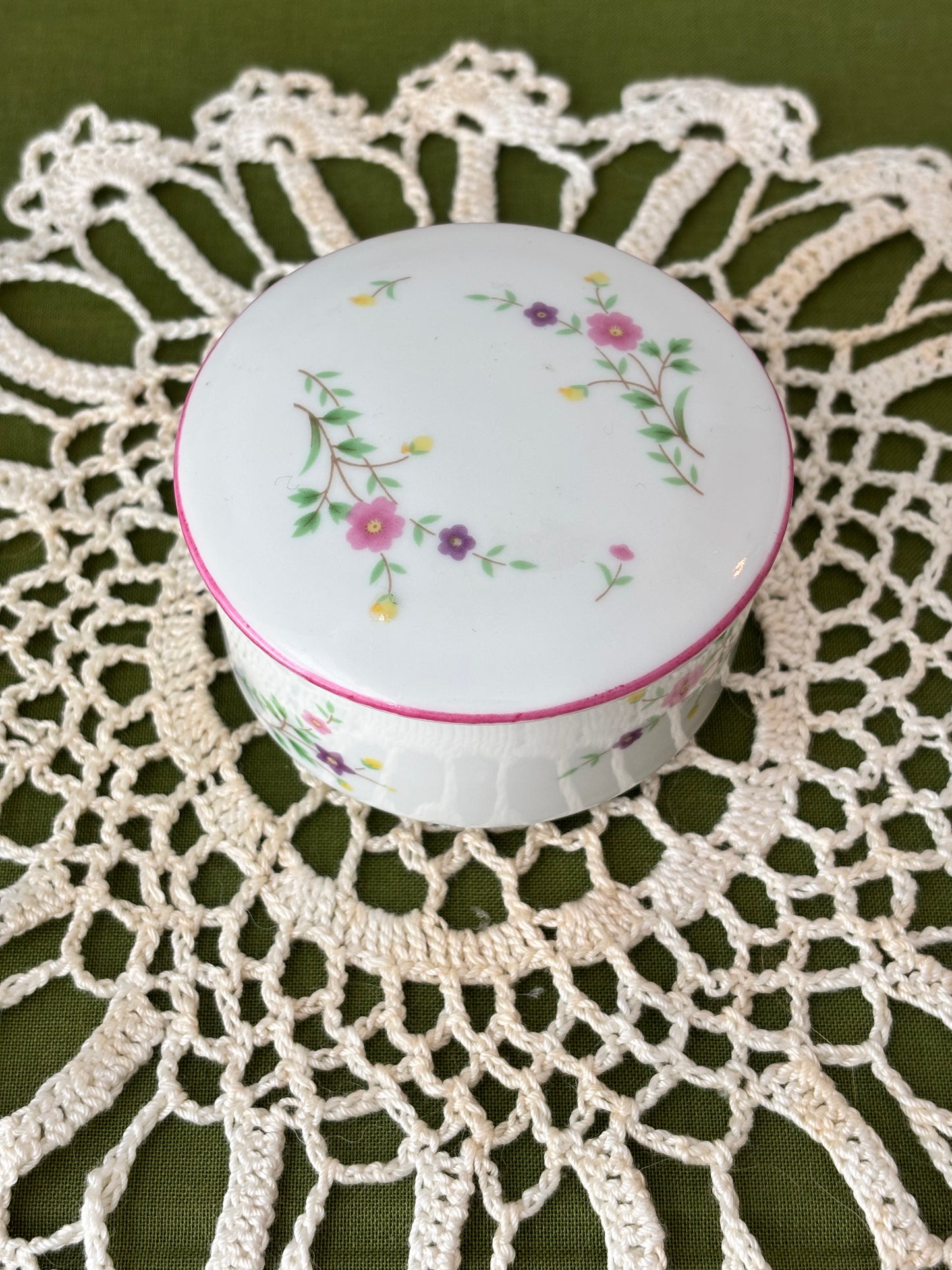 Floral Porcelain Trinket Box