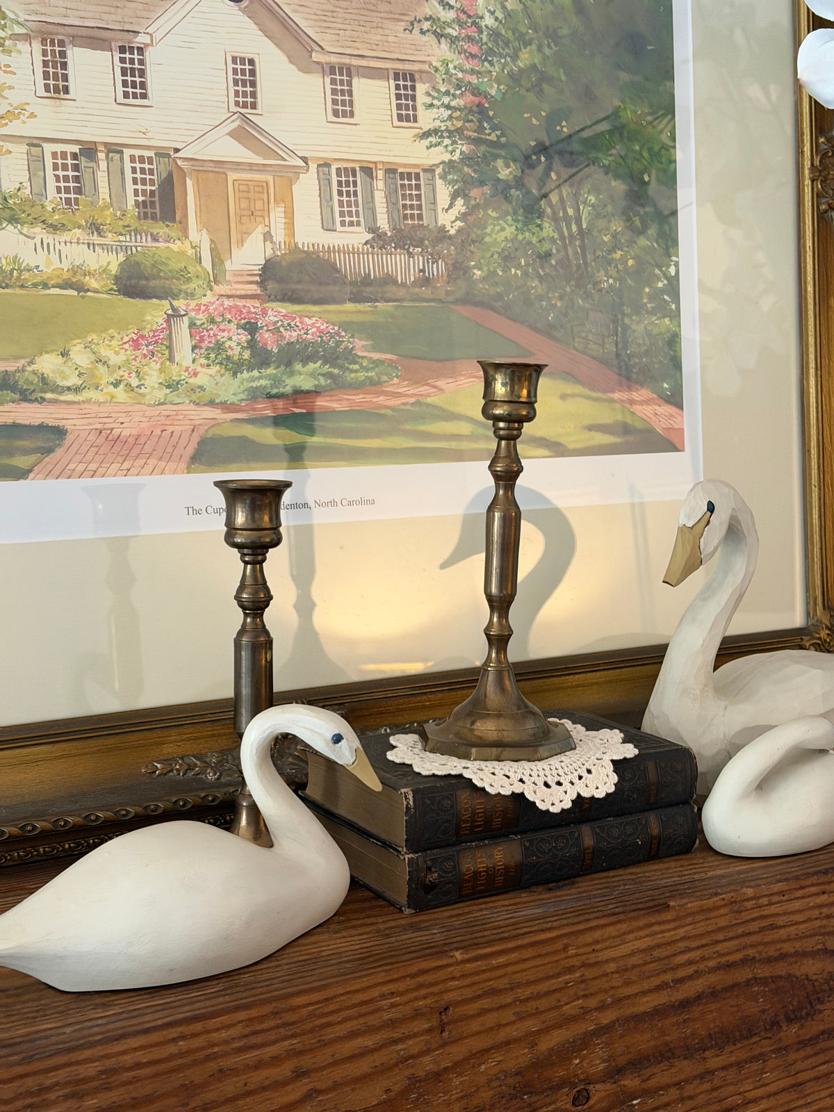 Set of 2 Brass Candlesticks