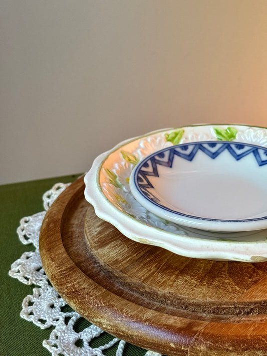 Blue and White Ironstone Butter Pat