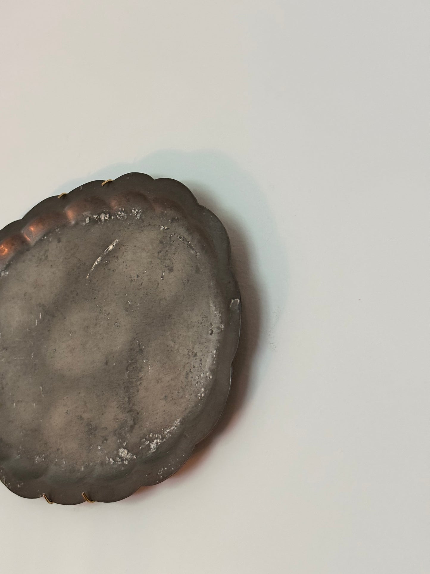 Vintage Danish Pewter Scallop Tray