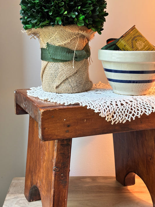 Vintage Wooden Stool Riser