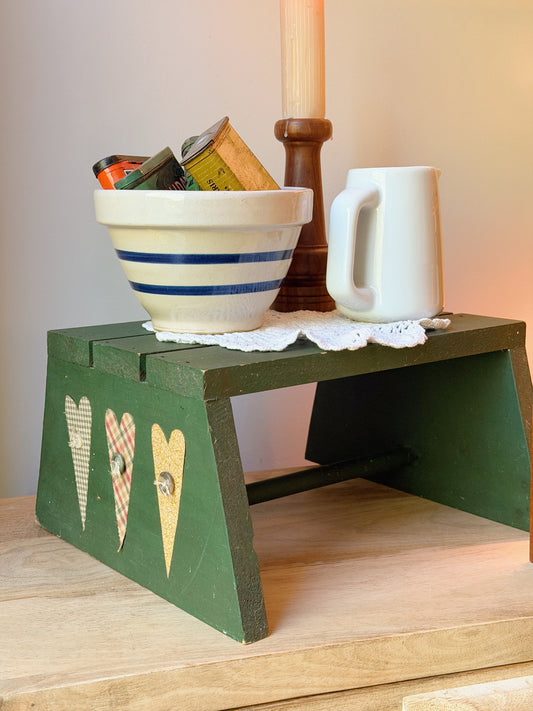 Green Primitive Style Riser Stool