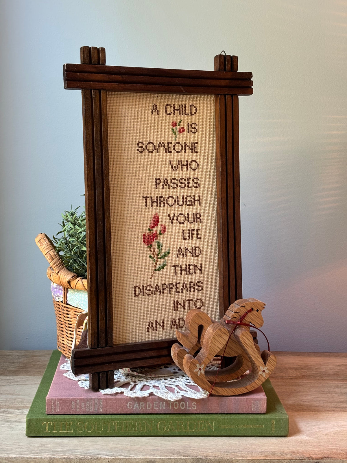 A Child Floral Cross Stitch