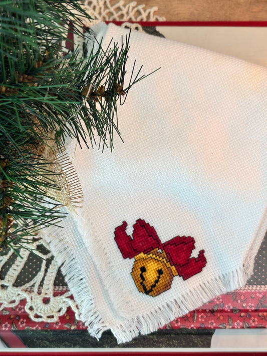 Bell Cross Stitch Tea Towel