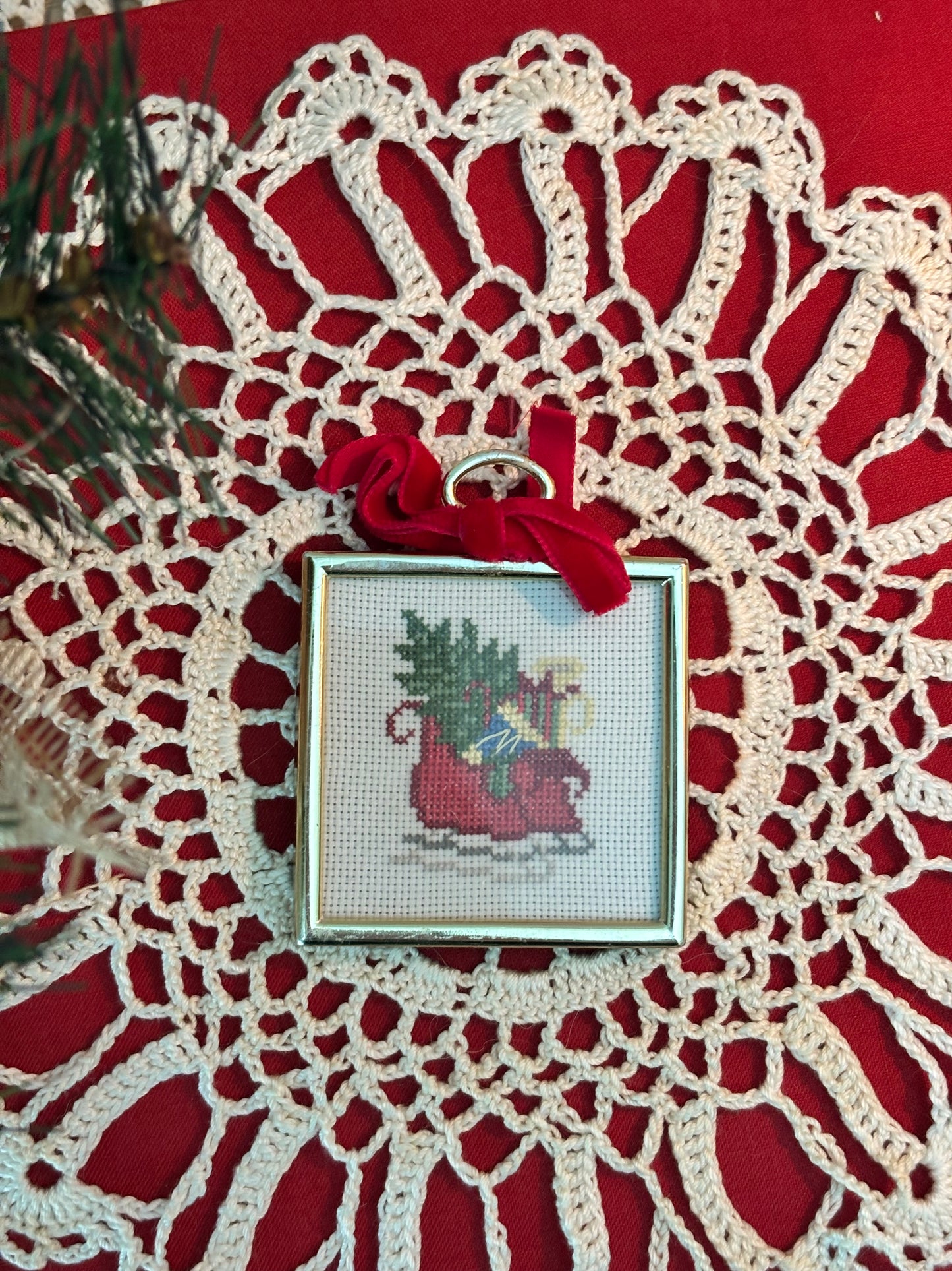 Vintage Needlepoint Ornaments