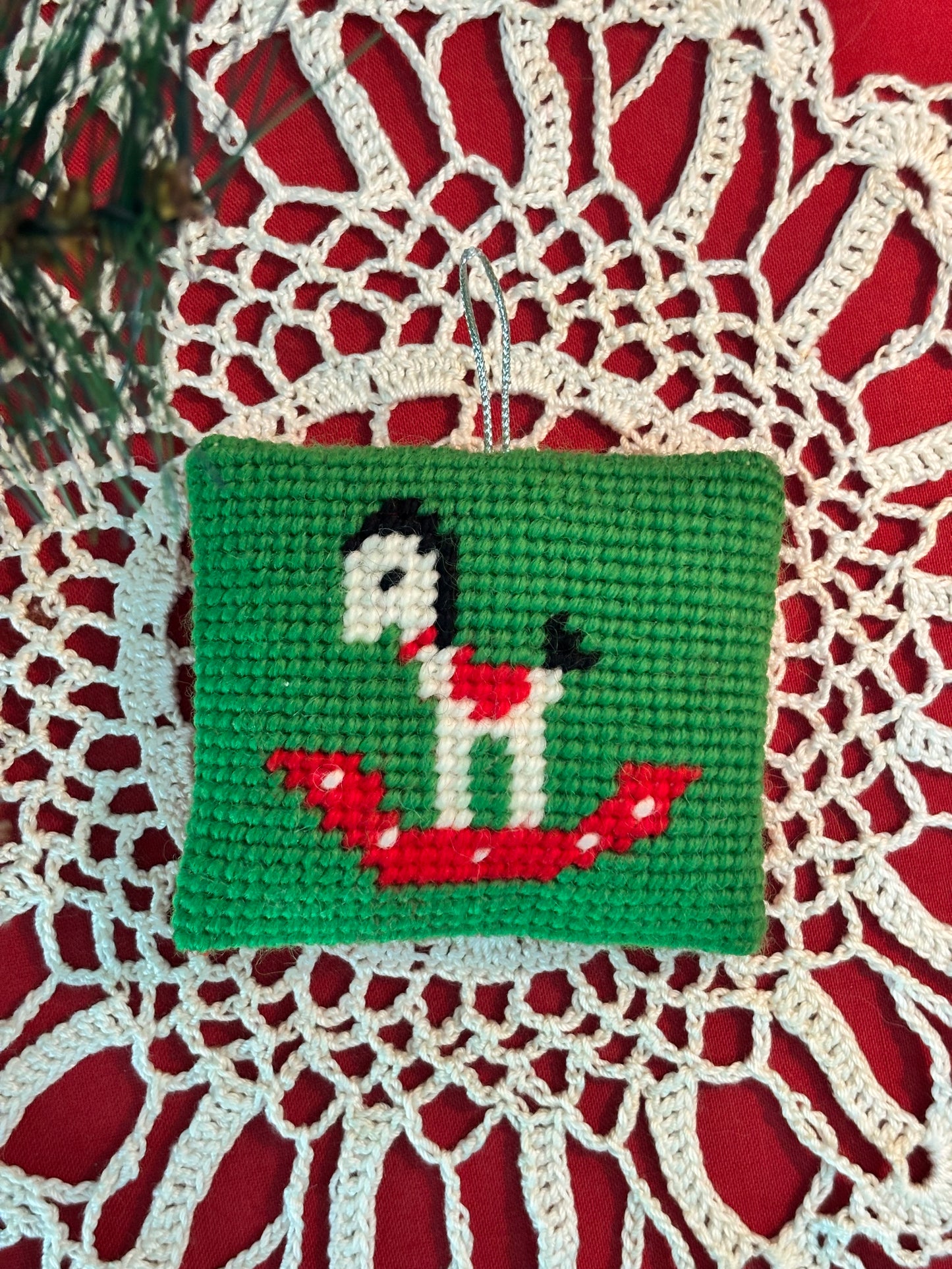 Vintage Needlepoint Ornaments