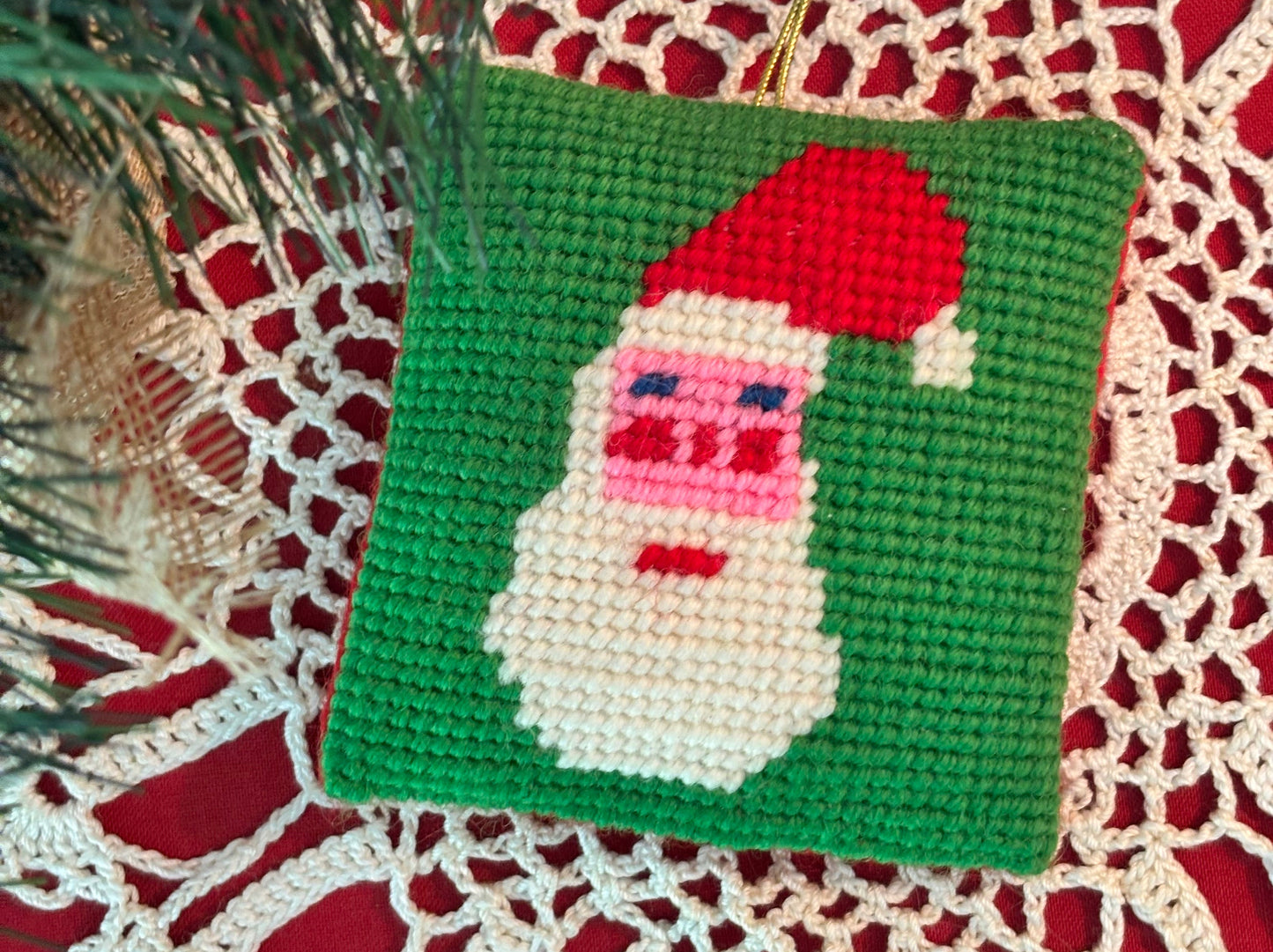 Vintage Needlepoint Ornaments