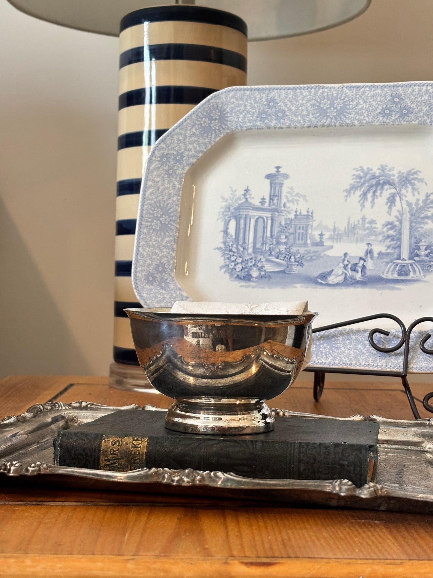 Vintage Mini 5 inch Silver Plate Revere Bowl