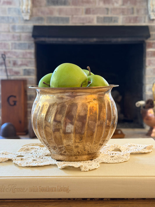 Vintage Brass Planter