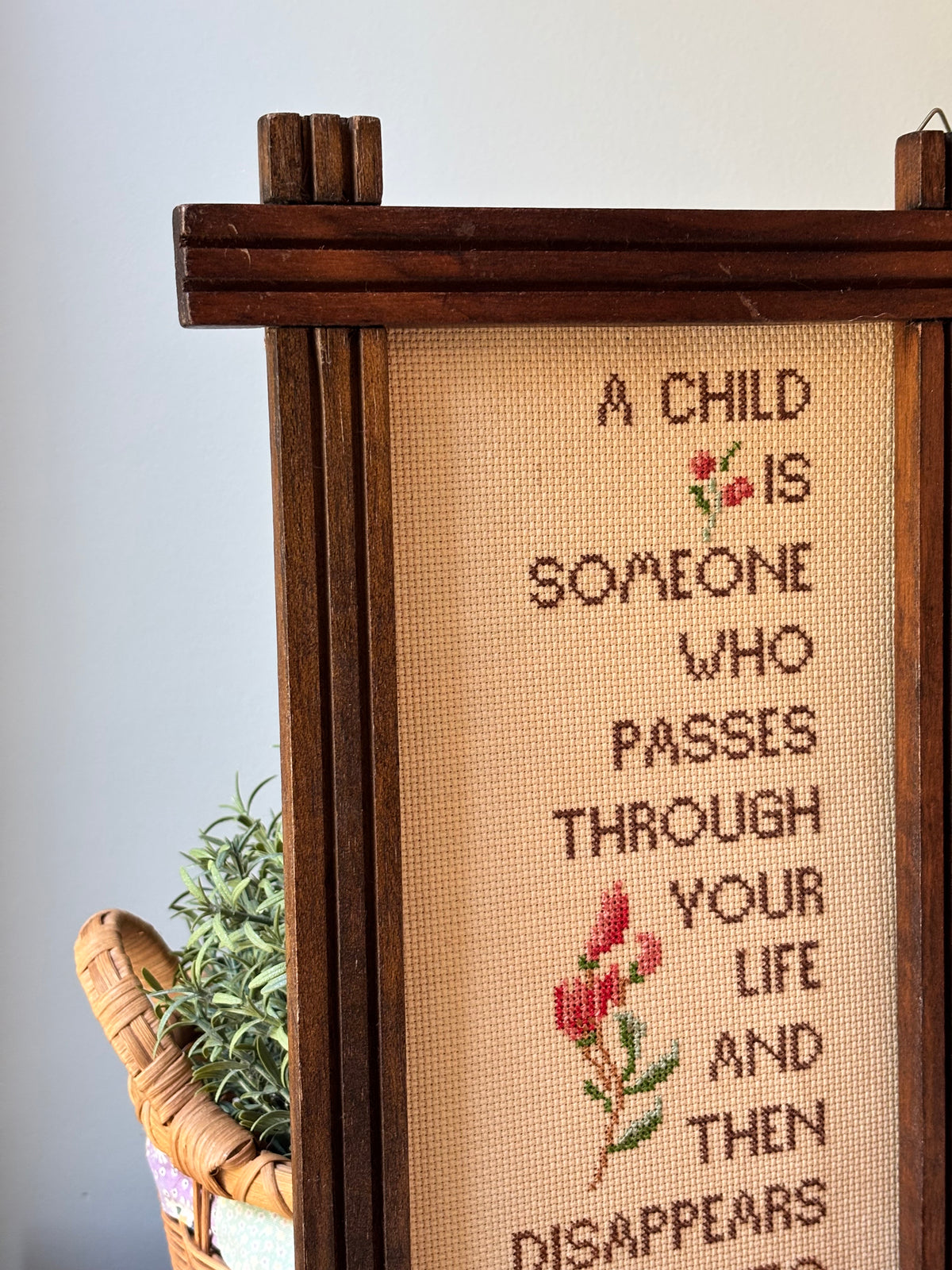A Child Floral Cross Stitch