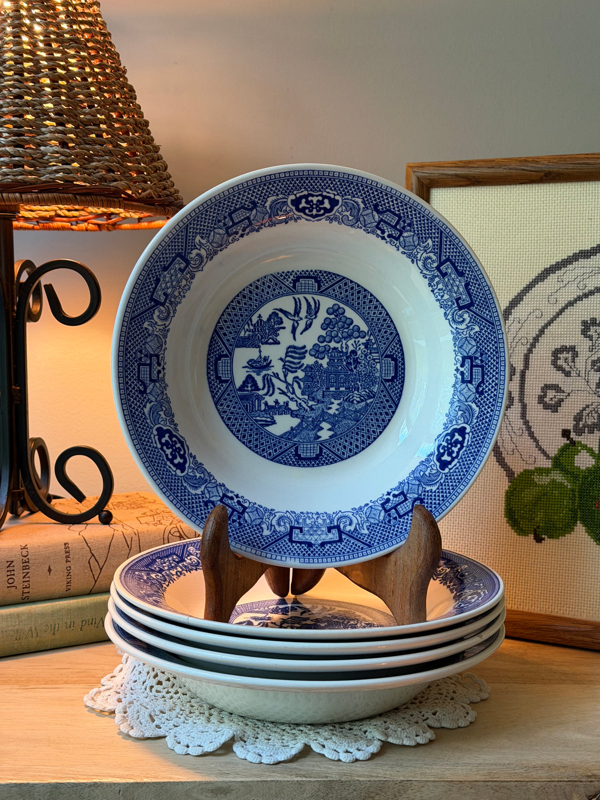 Blue and White Transferware & Plates