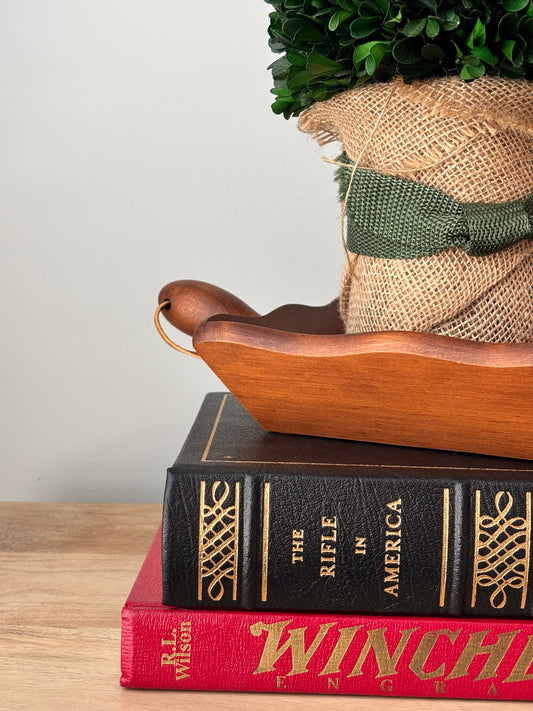 Vintage Wooden Tray with Handle
