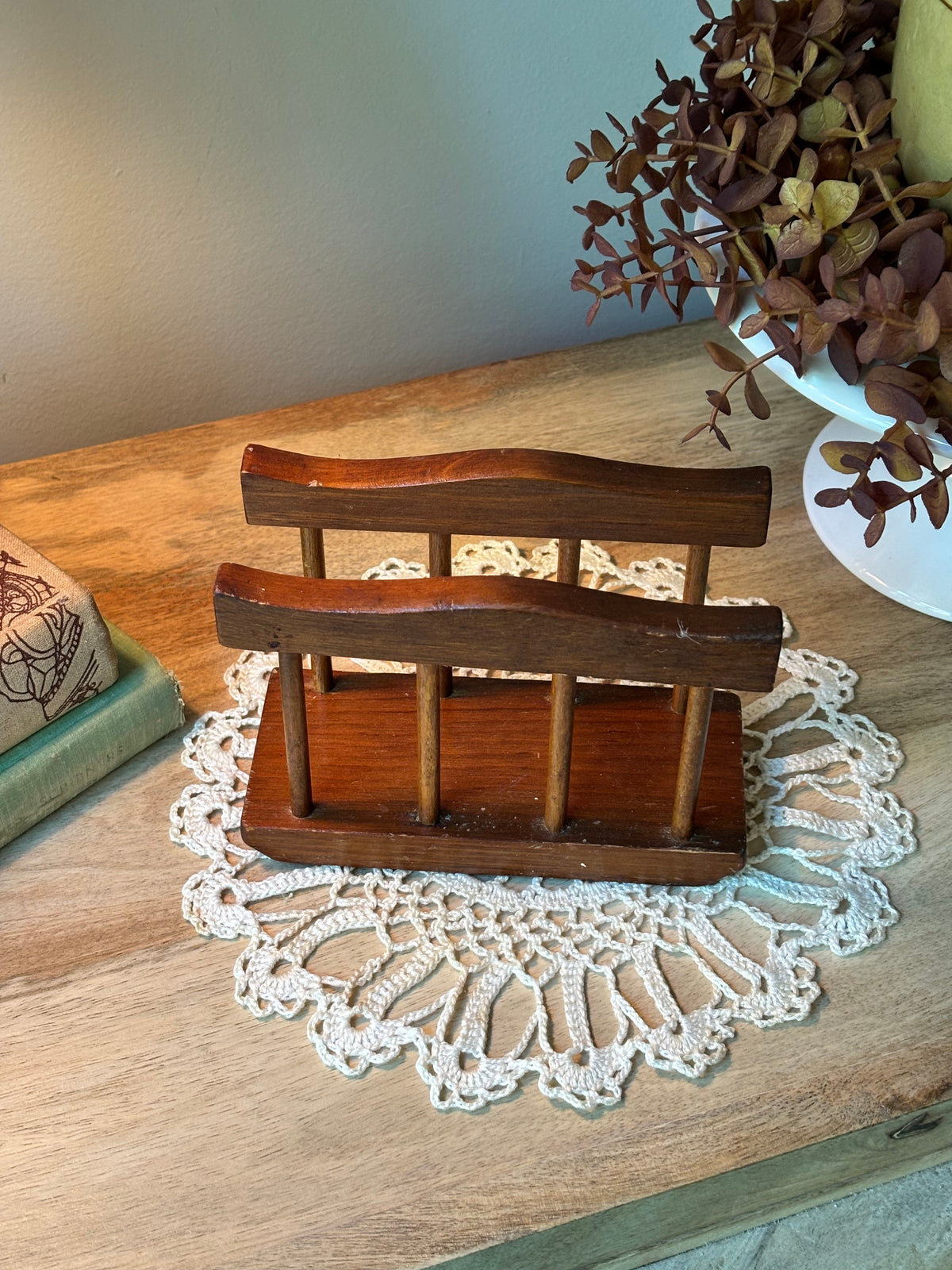Vintage Wooden Napkin Holder