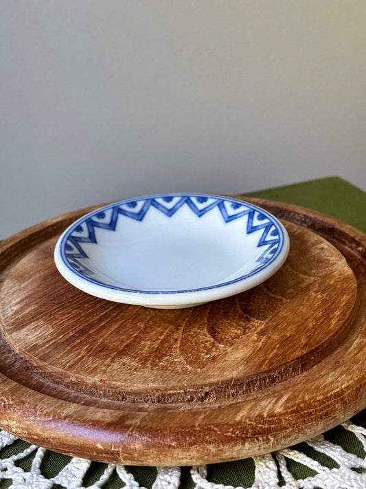 Blue and White Ironstone Butter Pat