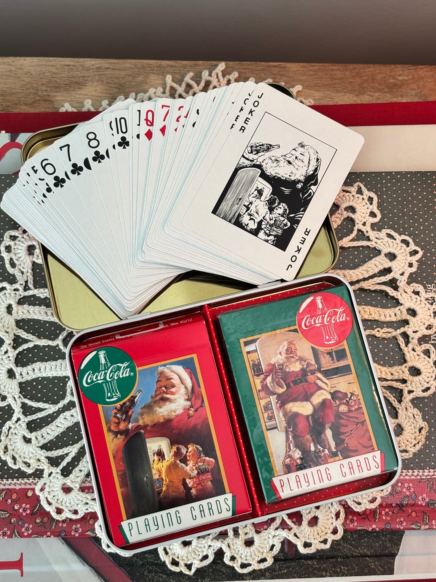 Coca Cola Nostalgia Santa Claus Playing Cards