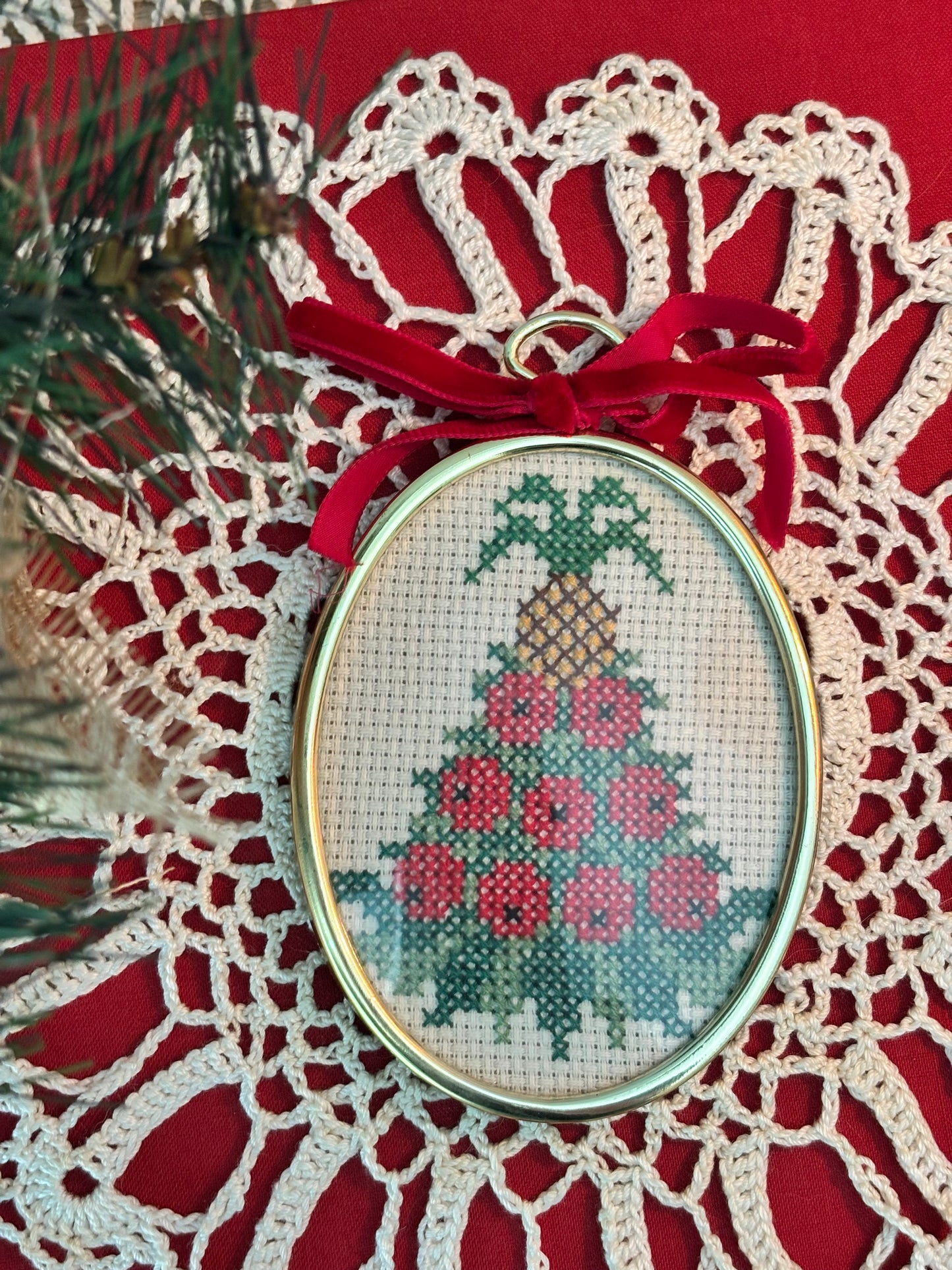 Vintage Needlepoint Ornaments