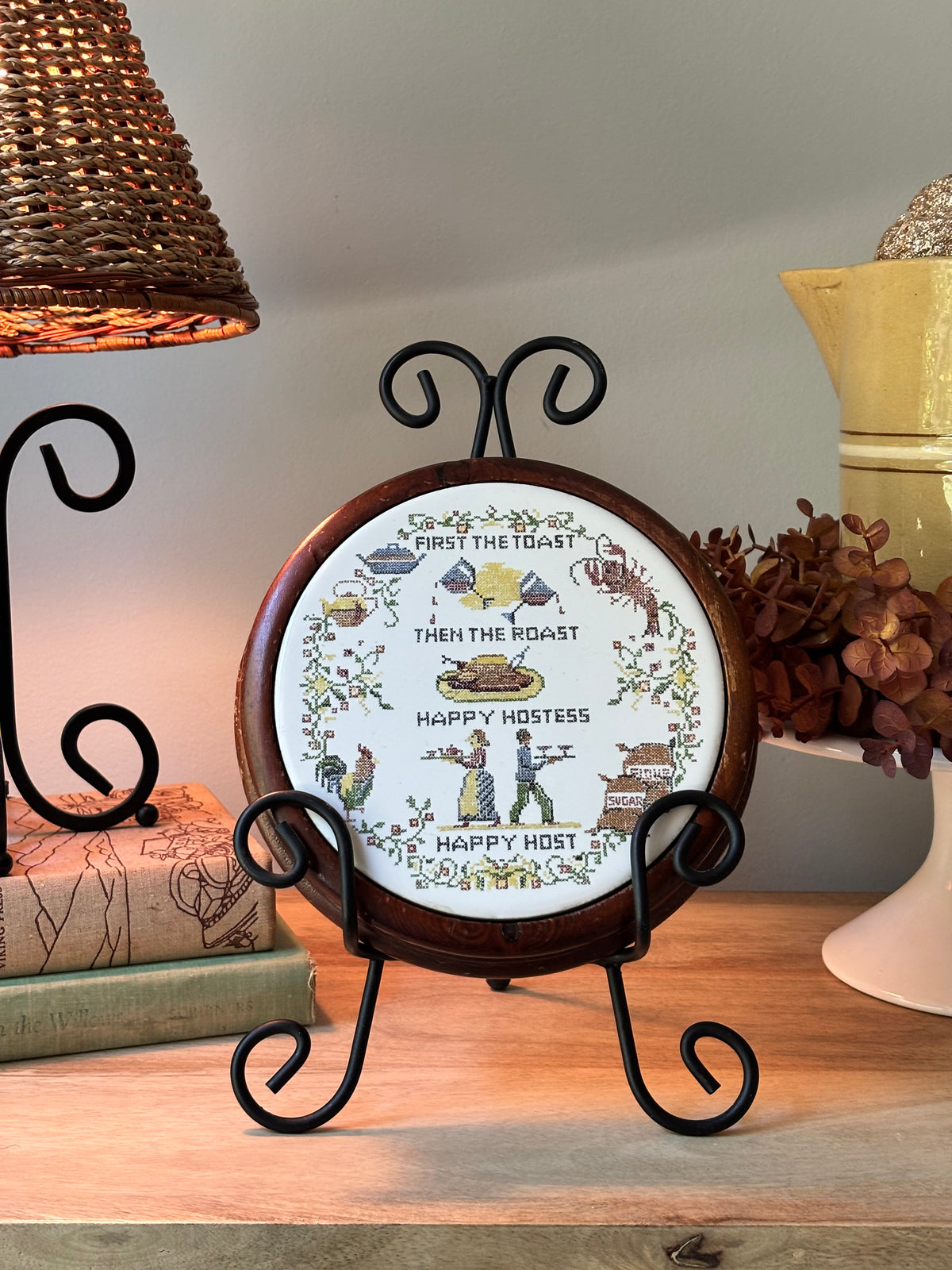 First the Toast Cross Stitch Trivet