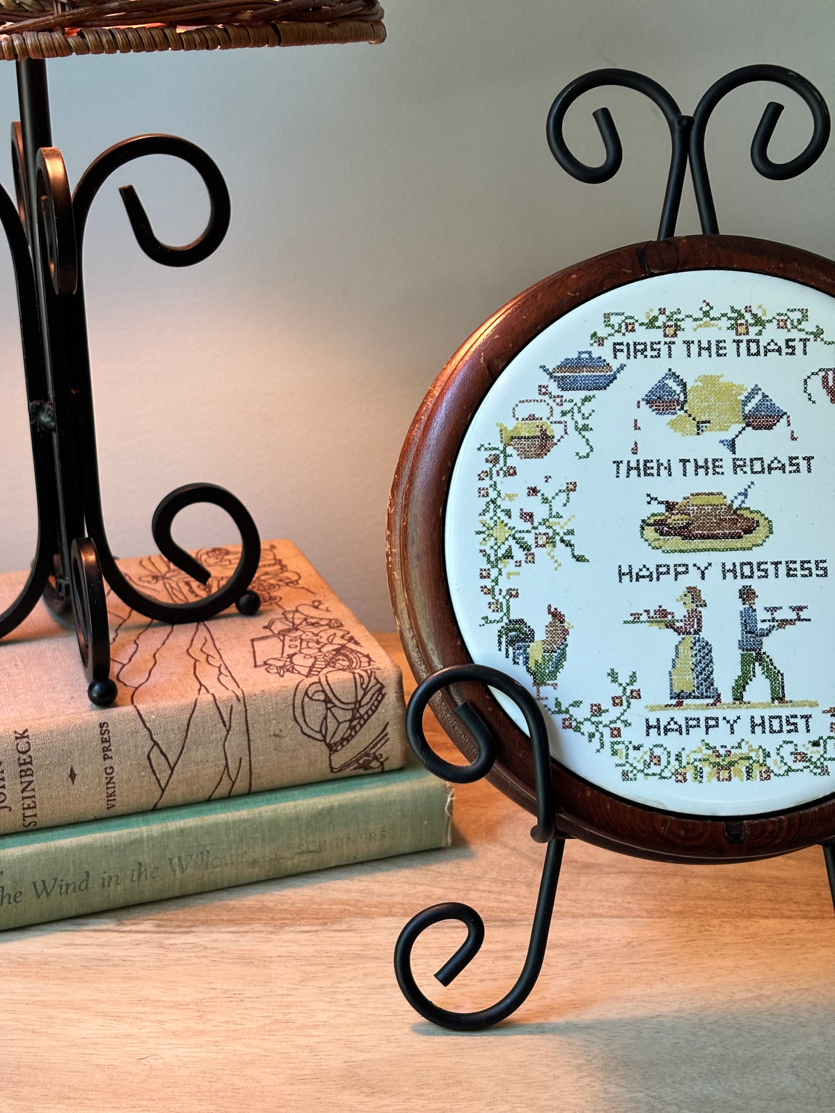 First the Toast Cross Stitch Trivet