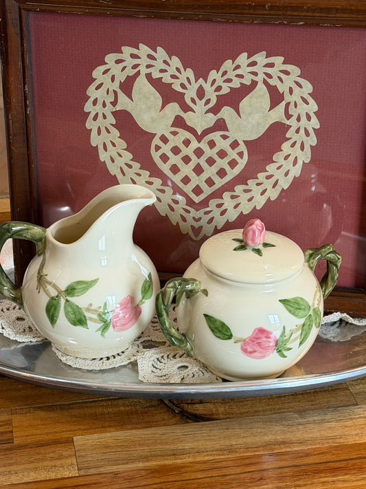 Franciscan Desert Rose Cream & Sugar Set