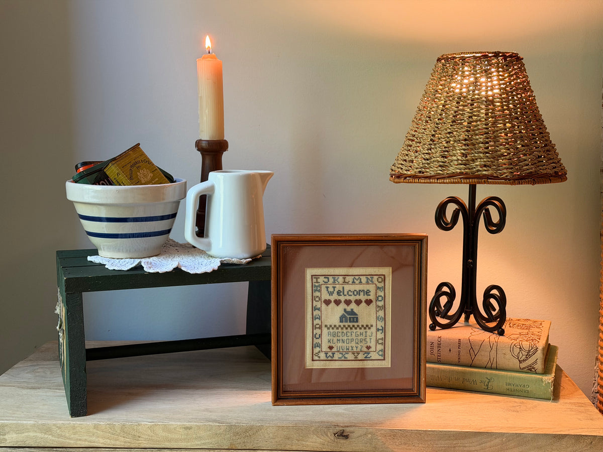 Green Primitive Style Riser Stool