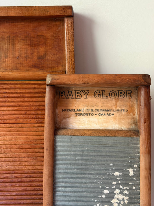 Vintage Baby Globe Wooden Wash Board