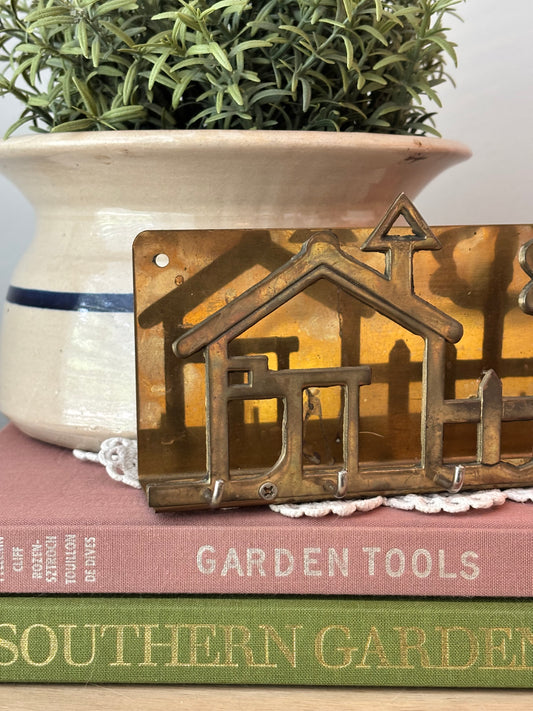 Brass Key & Mail Holder