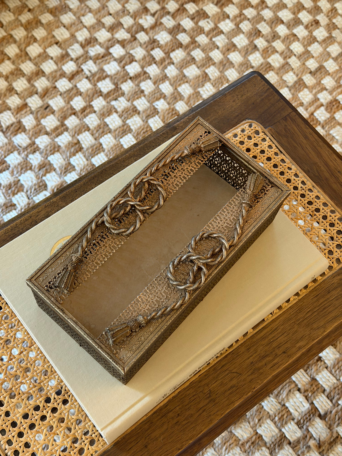 Ornate Brass Tissue Box Cover