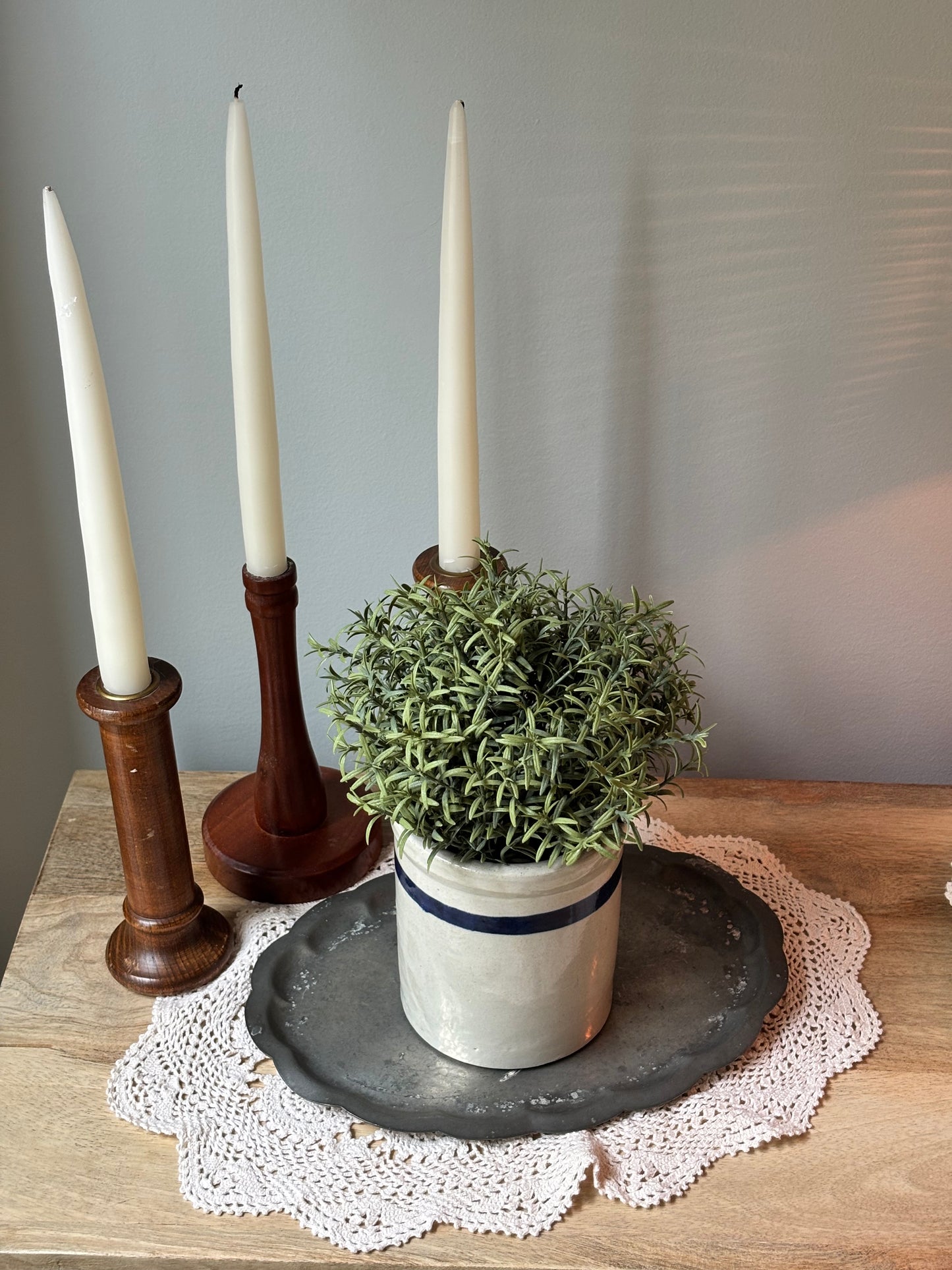 Vintage Danish Pewter Scallop Tray