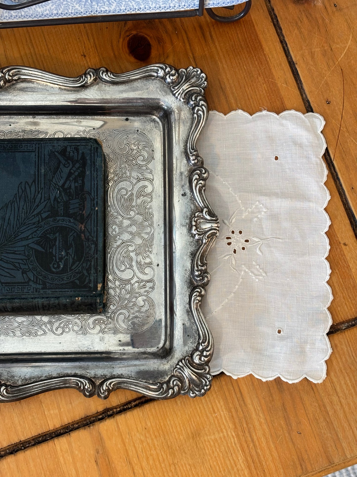 Vintage Oneida Rectangle Silver Plate Tray