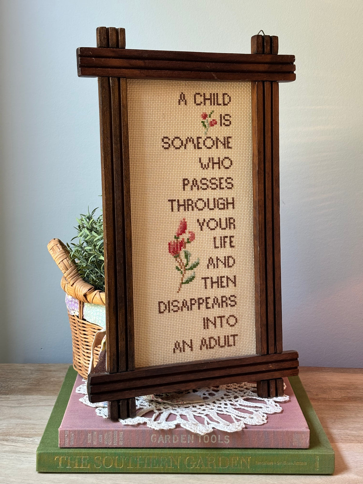 A Child Floral Cross Stitch